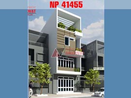 Thiết kế nhà phố 5x12m 4 tầng hiện đại NP41455